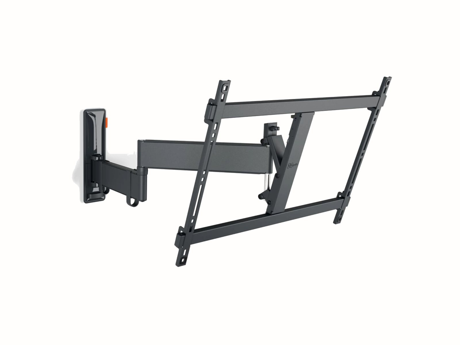 Vogel's TVM 3645 full-motion tv-beugel voor grotere tv's, uitgeklapt en gekanteld weergegeven